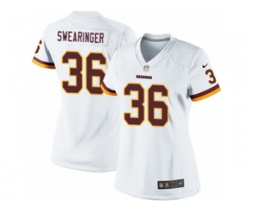 Women's Nike Washington Redskins #36 D.J. Swearinger Limited White NFL Jersey