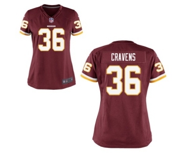 Women's Nike Washington Redskins #36 Su'a Cravens Red Team Color NFL Jersey