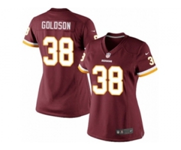 Women's Nike Washington Redskins #38 Dashon Goldson Elite Burgundy Red Team Color NFL Jersey