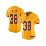 Women's Nike Washington Redskins #38 Kendall Fuller Limited Gold Rush NFL Jersey