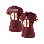 Women's Nike Washington Redskins #41 Will Blackmon Limited Burgundy Red Team Color NFL Jersey