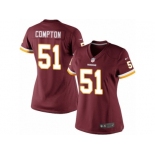 Women's Nike Washington Redskins #51 Will Compton Limited Burgundy Red Team Color NFL Jersey