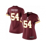 Women's Nike Washington Redskins #54 Mason Foster Limited Burgundy Red Team Color NFL Jersey