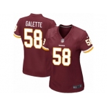 Women's Nike Washington Redskins #58 Junior Galette Game Burgundy Red Team Color NFL Jersey