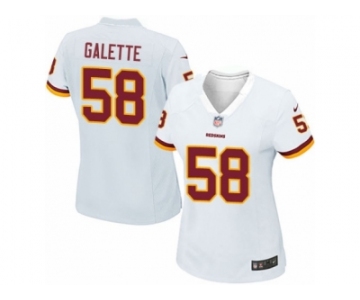 Women's Nike Washington Redskins #58 Junior Galette Game White NFL Jersey