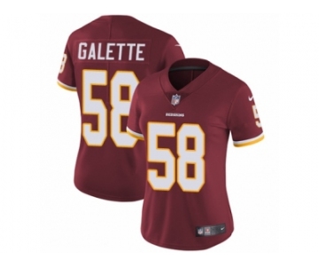 Women's Nike Washington Redskins #58 Junior Galette Vapor Untouchable Limited Burgundy Red Team Color NFL Jersey