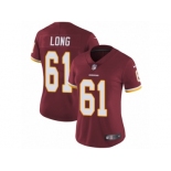 Women's Nike Washington Redskins #61 Spencer Long Vapor Untouchable Limited Burgundy Red Team Color NFL Jersey