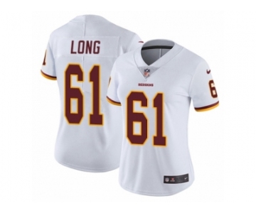 Women's Nike Washington Redskins #61 Spencer Long Vapor Untouchable Limited White NFL Jersey