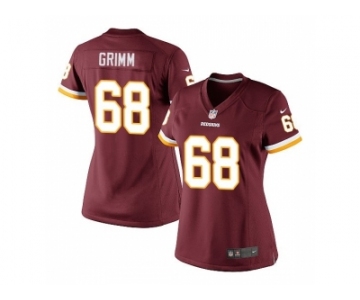 Women's Nike Washington Redskins #68 Russ Grimm Burgundy Red Elite Jersey