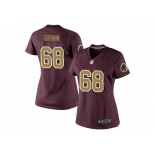 Women's Nike Washington Redskins #68 Russ Grimm Burgundy Red Gold Number Alternate 80TH Anniversary Elite Jersey