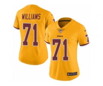 Women's Nike Washington Redskins #71 Trent Williams Limited Gold Rush NFL Jersey