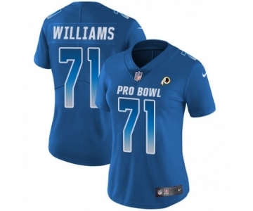 Women's Nike Washington Redskins #71 Trent Williams Limited Royal Blue NFC 2019 Pro Bowl NFL Jersey