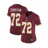 Women's Nike Washington Redskins #72 Geron Christian Burgundy Red Team Color Vapor Untouchable Elite Player NFL Jersey