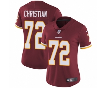 Women's Nike Washington Redskins #72 Geron Christian Burgundy Red Team Color Vapor Untouchable Elite Player NFL Jersey