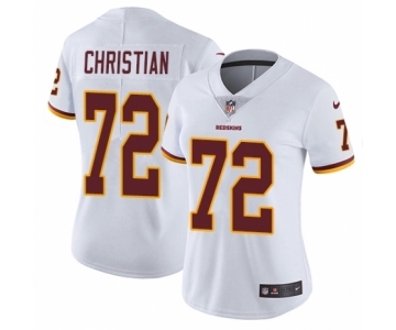 Women's Nike Washington Redskins #72 Geron Christian White Vapor Untouchable Limited Player NFL Jersey