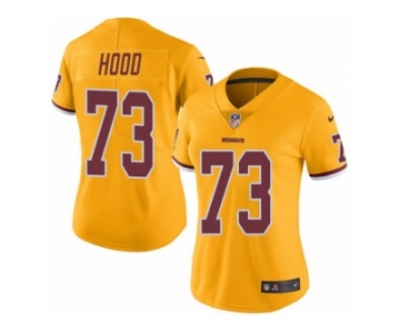 Women's Nike Washington Redskins #73 Ziggy Hood Limited Gold Rush NFL Jersey