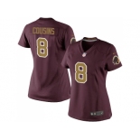 Women's Nike Washington Redskins #8 Kirk Cousins Burgundy Red Alternate Stitched NFL Elite Jersey