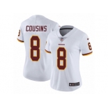 Women's Nike Washington Redskins #8 Kirk Cousins Vapor Untouchable Limited White NFL Jersey