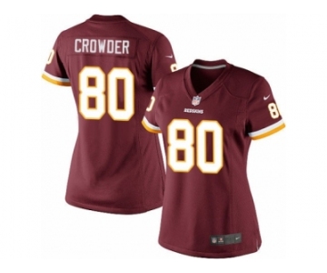 Women's Nike Washington Redskins #80 Jamison Crowder Limited Burgundy Red Team Color NFL Jersey