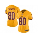 Women's Nike Washington Redskins #80 Jamison Crowder Limited Gold Rush NFL Jersey