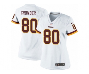 Women's Nike Washington Redskins #80 Jamison Crowder Limited White NFL Jersey