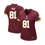 Women's Nike Washington Redskins #81 Art Monk Game Burgundy Red Team Color NFL Jersey