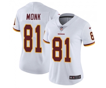 Women's Nike Washington Redskins #81 Art Monk White Vapor Untouchable Limited Player NFL Jersey