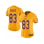 Women's Nike Washington Redskins #83 Brian Quick Limited Gold Rush NFL Jersey