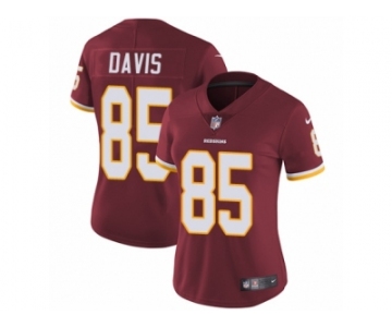 Women's Nike Washington Redskins #85 Vernon Davis Vapor Untouchable Limited Burgundy Red Team Color NFL Jersey