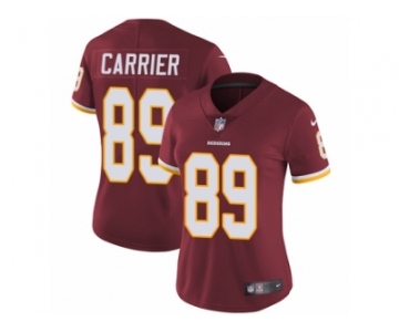 Women's Nike Washington Redskins #89 Derek Carrier Vapor Untouchable Limited Burgundy Red Team Color NFL Jersey