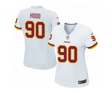 Women's Nike Washington Redskins #90 Ziggy Hood Game White NFL Jersey