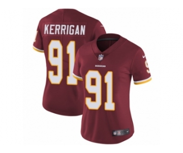 Women's Nike Washington Redskins #91 Ryan Kerrigan Vapor Untouchable Limited Burgundy Red Team Color NFL Jersey