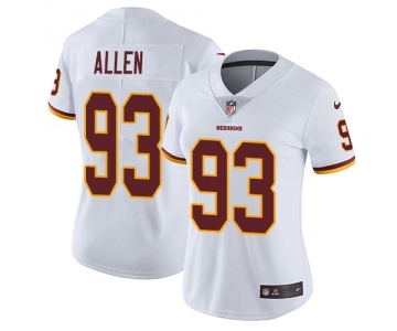 Women's Nike Washington Redskins #93 Jonathan Allen White Vapor Untouchable Elite Player NFL Jersey