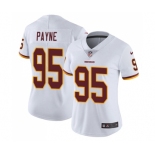 Women's Nike Washington Redskins #95 Da'Ron Payne White Vapor Untouchable Elite Player NFL Jersey