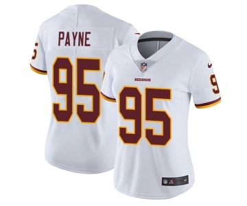 Women's Nike Washington Redskins #95 Da'Ron Payne White Vapor Untouchable Limited Player NFL Jersey