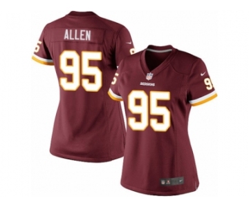 Women's Nike Washington Redskins #95 Jonathan Allen Limited Burgundy Red Team Color NFL Jersey