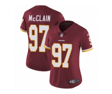 Women's Nike Washington Redskins #97 Terrell McClain Vapor Untouchable Limited Burgundy Red Team Color NFL Jersey