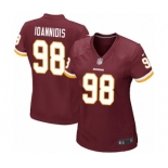 Women's Nike Washington Redskins #98 Matt Ioannidis Game Burgundy Red Team Color NFL Jersey