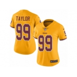 Women's Nike Washington Redskins #99 Phil Taylor Limited Gold Rush NFL Jersey