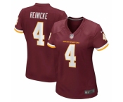 Women's Washington Football Team #4 Taylor Heinicke Nike Burgundy Game Jersey