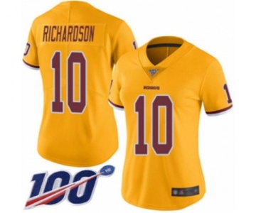 Women's Washington Redskins #10 Paul Richardson Limited Gold Rush Vapor Untouchable 100th Season Football Jersey