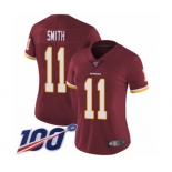 Women's Washington Redskins #11 Alex Smith Burgundy Red Team Color Vapor Untouchable Limited Player 100th Season Football Jersey