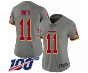 Women's Washington Redskins #11 Alex Smith Limited Gray Inverted Legend 100th Season Football Jersey