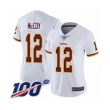 Women's Washington Redskins #12 Colt McCoy White Vapor Untouchable Limited Player 100th Season Football Jersey