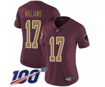 Women's Washington Redskins #17 Doug Williams Burgundy Red Gold Number Alternate 80TH Anniversary Vapor Untouchable Limited Player 100th Season Football Je