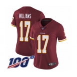 Women's Washington Redskins #17 Doug Williams Burgundy Red Team Color Vapor Untouchable Limited Player 100th Season Football Jersey