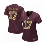 Women's Washington Redskins #17 Terry McLaurin Game Burgundy Red Gold Number Alternate 80TH Anniversary Football Jersey