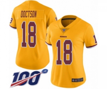 Women's Washington Redskins #18 Josh Doctson Limited Gold Rush Vapor Untouchable 100th Season Football Jersey