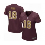 Women's Washington Redskins #18 Trey Quinn Game Burgundy Red Gold Number Alternate 80TH Anniversary Football Jersey