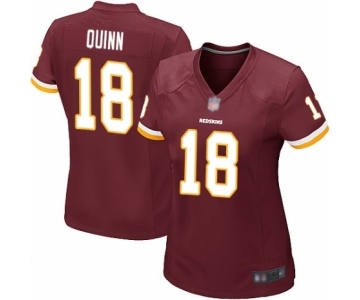 Women's Washington Redskins #18 Trey Quinn Game Burgundy Red Team Color Football Jersey